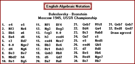 Algebraic Chess Notation